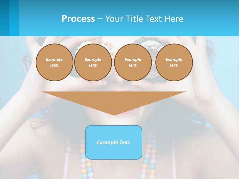 A Woman Holding Two Cupcakes Over Her Eyes PowerPoint Template