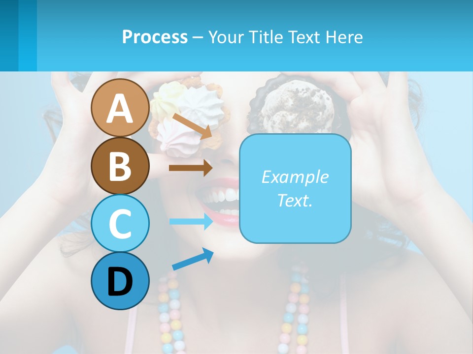A Woman Holding Two Cupcakes Over Her Eyes PowerPoint Template