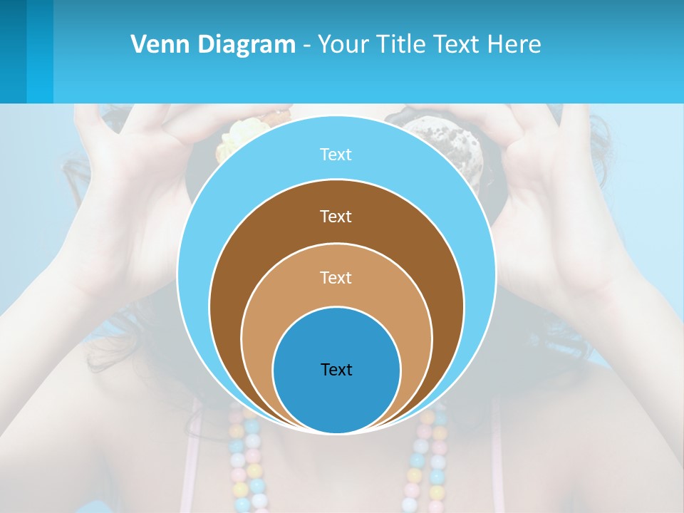 A Woman Holding Two Cupcakes Over Her Eyes PowerPoint Template