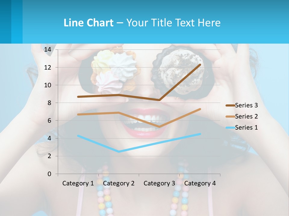A Woman Holding Two Cupcakes Over Her Eyes PowerPoint Template