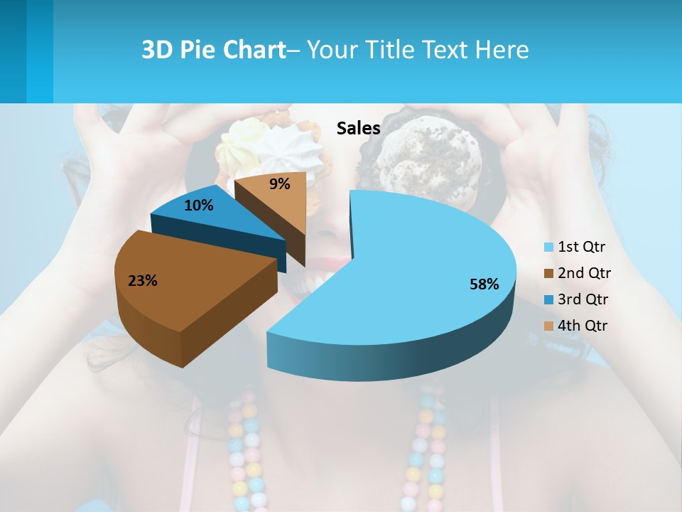 A Woman Holding Two Cupcakes Over Her Eyes PowerPoint Template