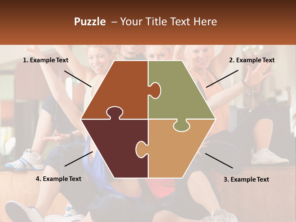 A Group Of Women Sitting On A Bench With Their Arms In The Air PowerPoint Template