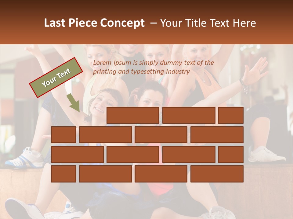 A Group Of Women Sitting On A Bench With Their Arms In The Air PowerPoint Template