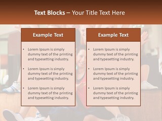 A Group Of Women Sitting On A Bench With Their Arms In The Air PowerPoint Template