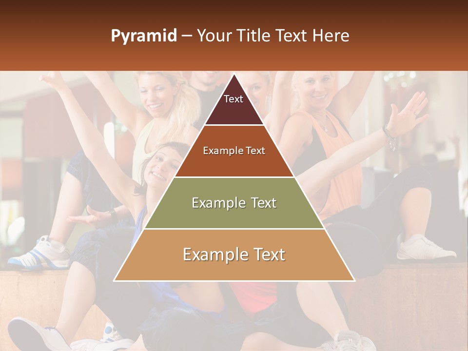 A Group Of Women Sitting On A Bench With Their Arms In The Air PowerPoint Template