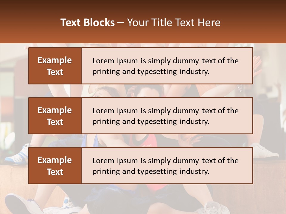 A Group Of Women Sitting On A Bench With Their Arms In The Air PowerPoint Template