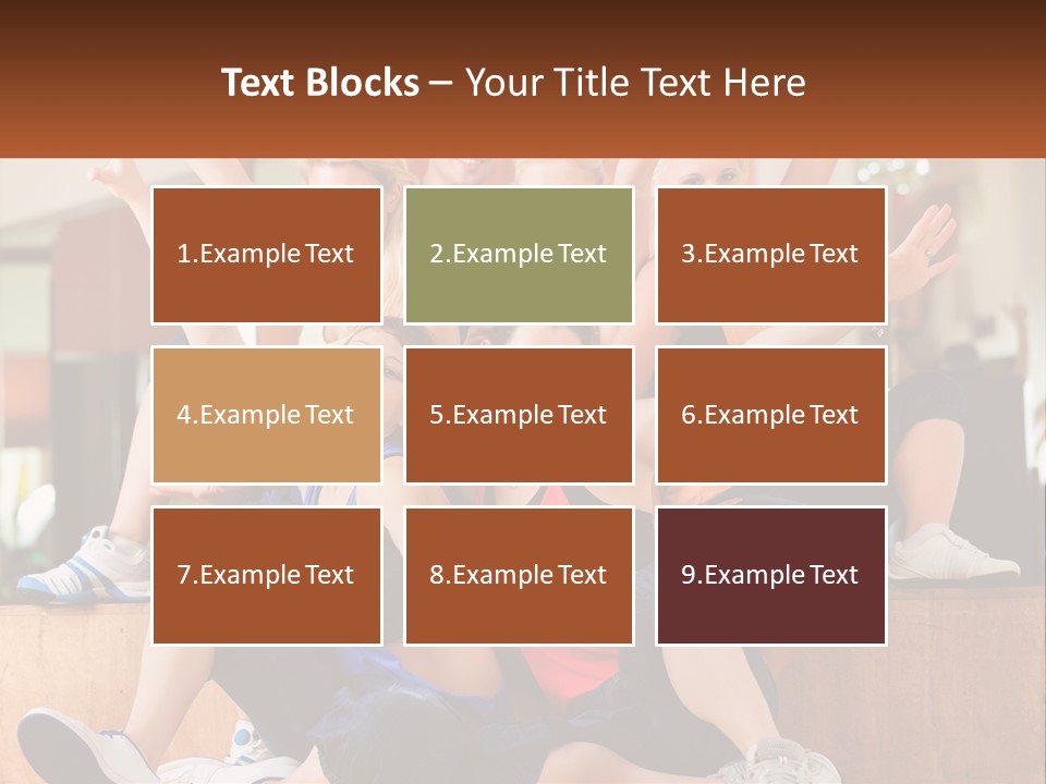 A Group Of Women Sitting On A Bench With Their Arms In The Air PowerPoint Template