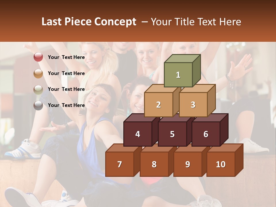 A Group Of Women Sitting On A Bench With Their Arms In The Air PowerPoint Template