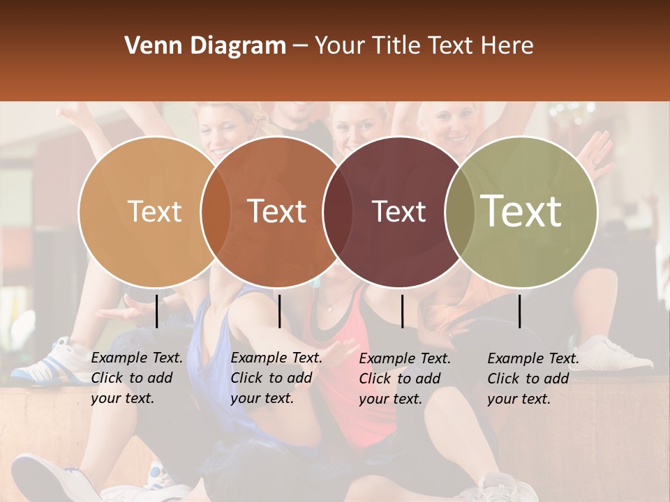 A Group Of Women Sitting On A Bench With Their Arms In The Air PowerPoint Template