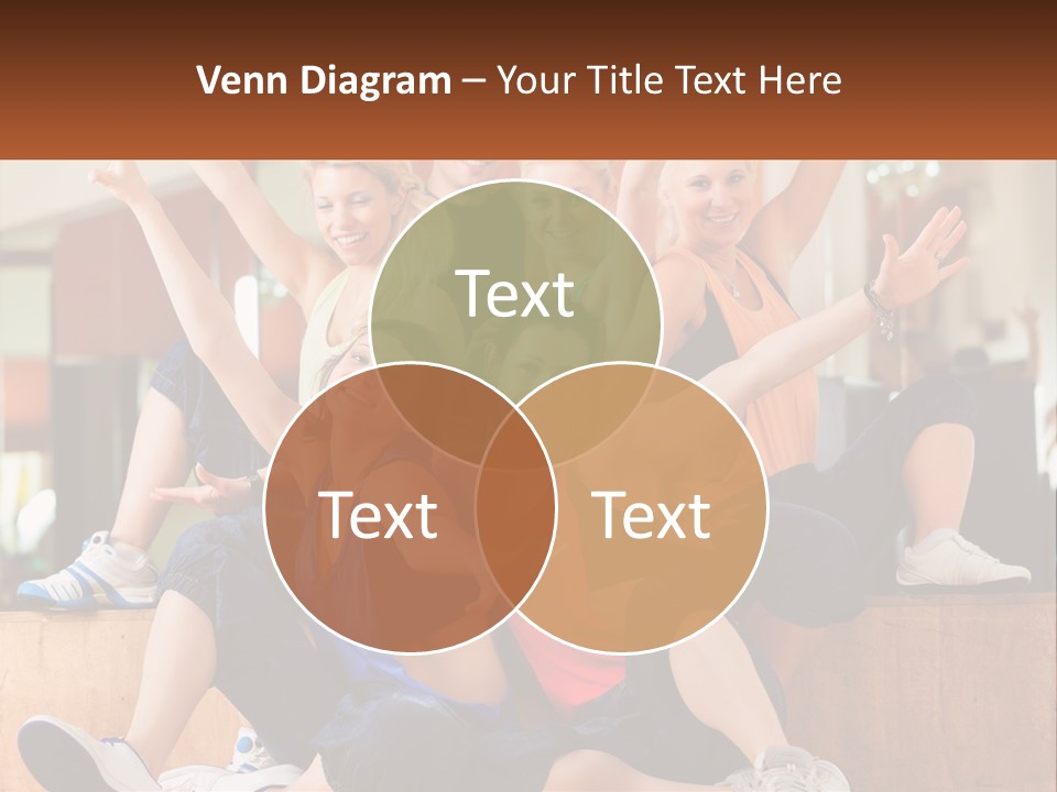 A Group Of Women Sitting On A Bench With Their Arms In The Air PowerPoint Template