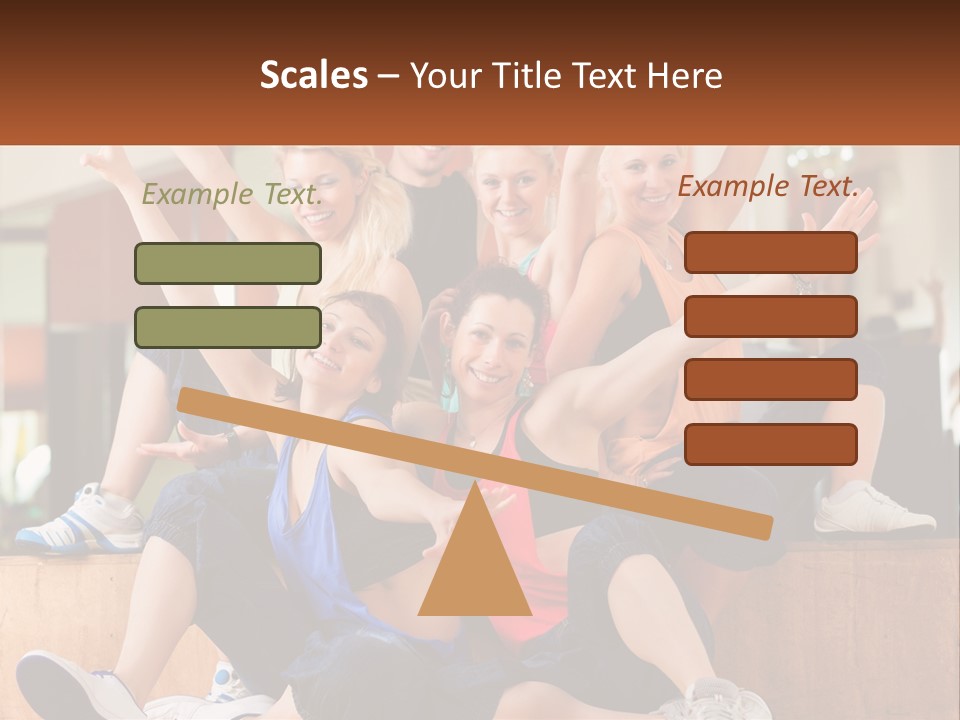 A Group Of Women Sitting On A Bench With Their Arms In The Air PowerPoint Template