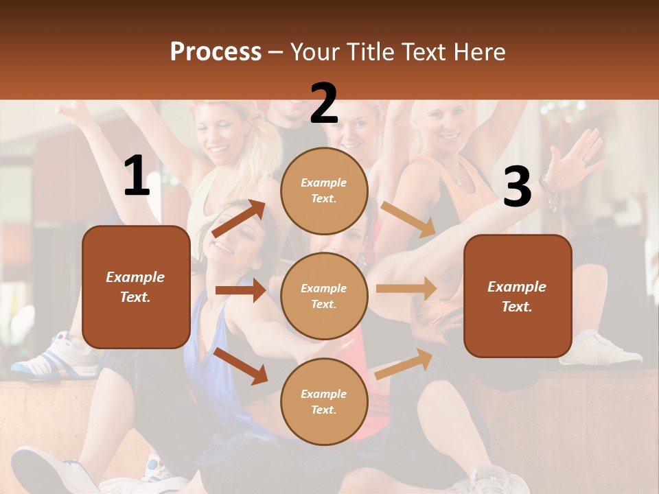 A Group Of Women Sitting On A Bench With Their Arms In The Air PowerPoint Template