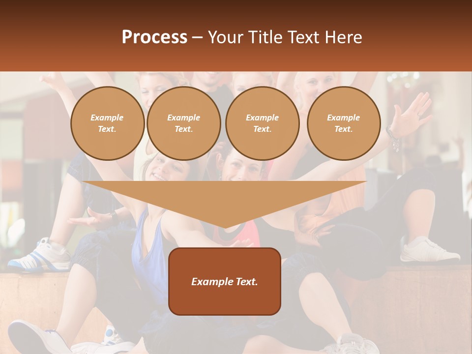 A Group Of Women Sitting On A Bench With Their Arms In The Air PowerPoint Template