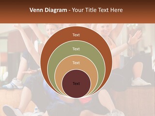 A Group Of Women Sitting On A Bench With Their Arms In The Air PowerPoint Template