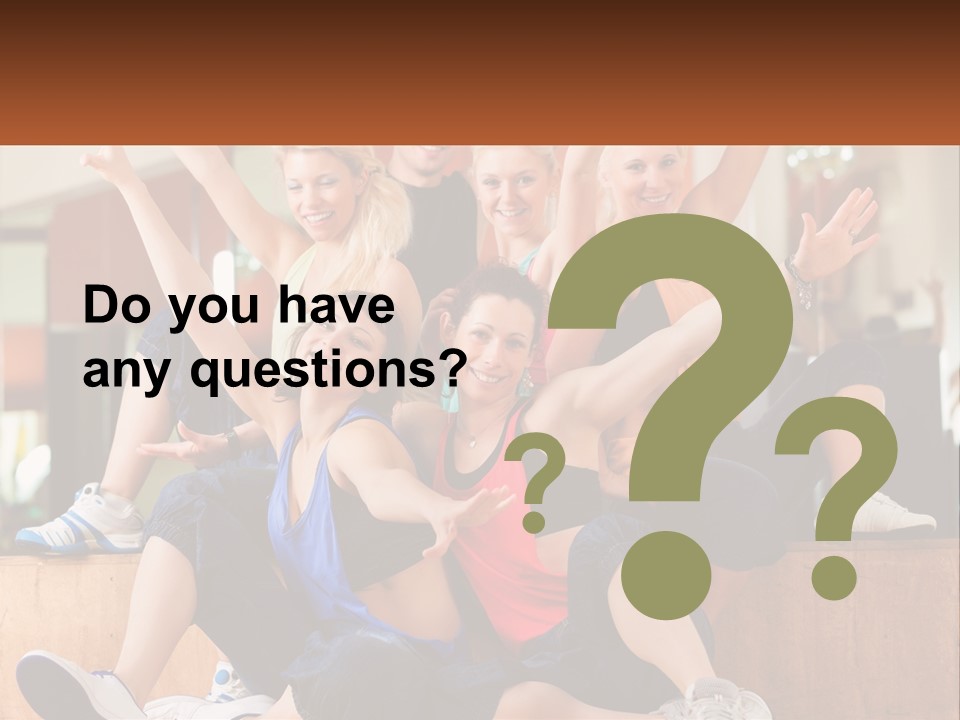 A Group Of Women Sitting On A Bench With Their Arms In The Air PowerPoint Template