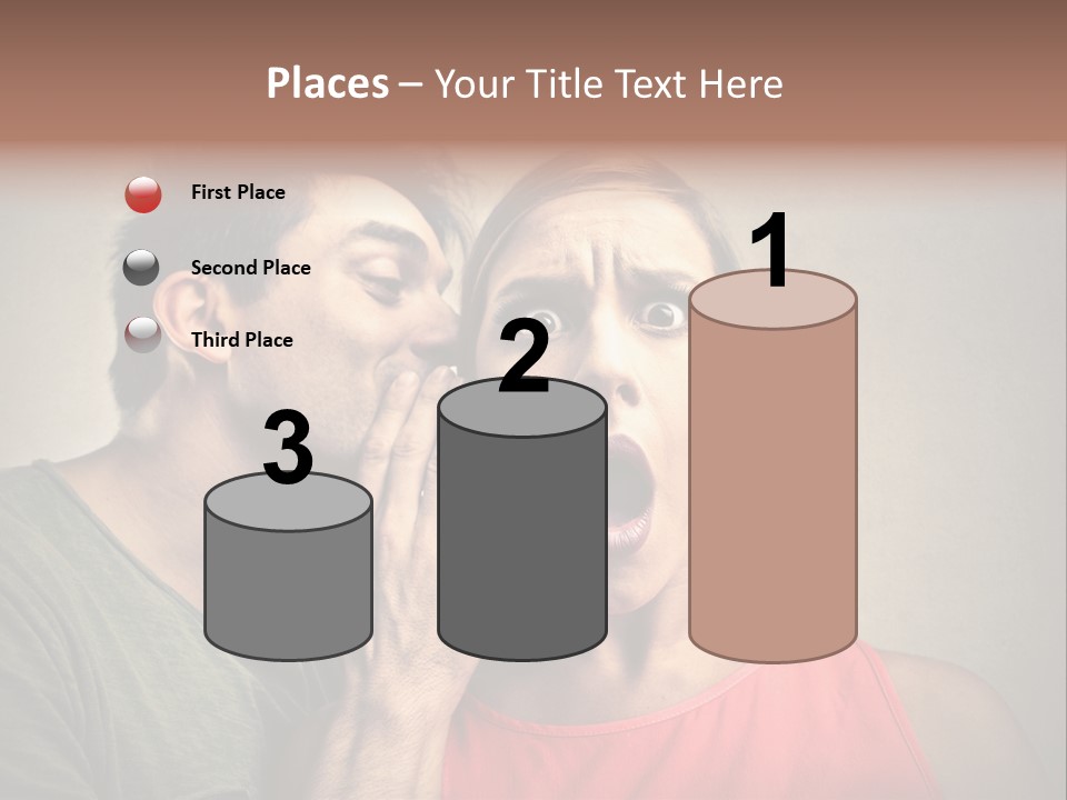 A Man And A Woman Covering Their Mouths With Their Hands PowerPoint Template