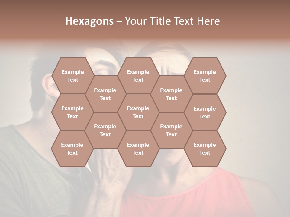 A Man And A Woman Covering Their Mouths With Their Hands PowerPoint Template