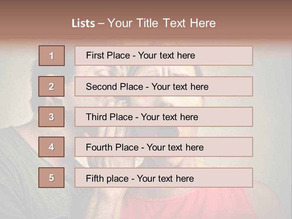 A Man And A Woman Covering Their Mouths With Their Hands PowerPoint Template