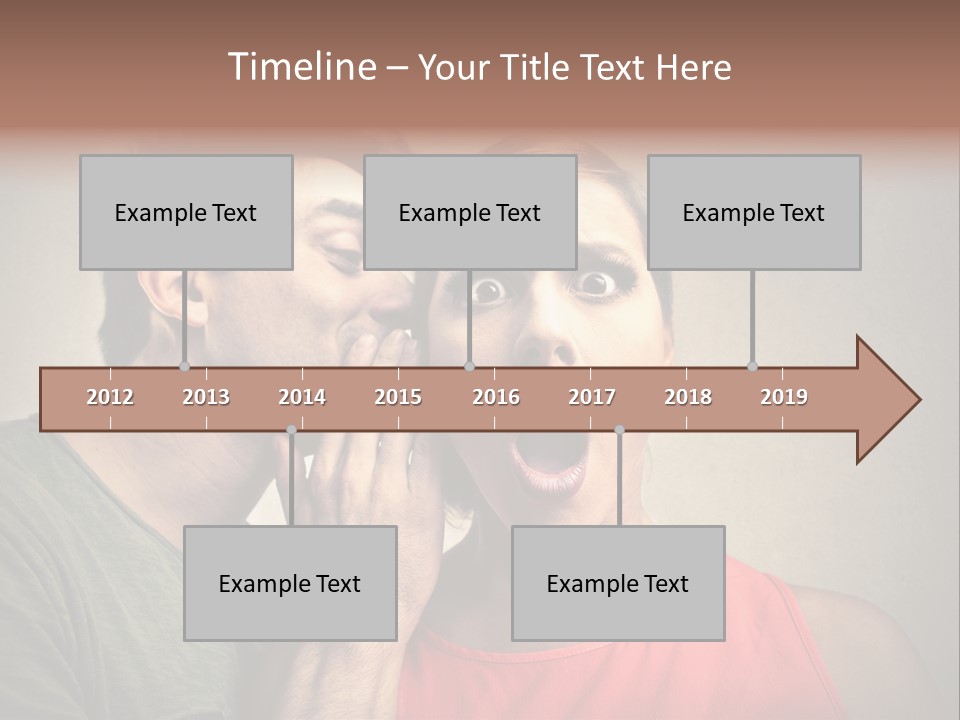 A Man And A Woman Covering Their Mouths With Their Hands PowerPoint Template