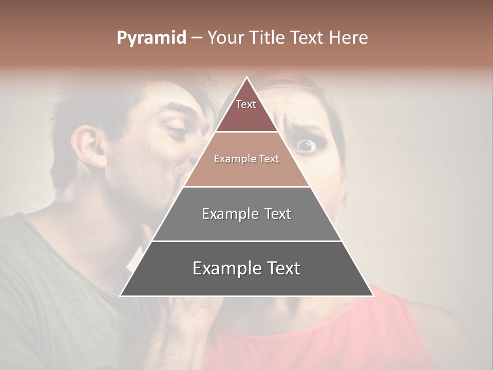 A Man And A Woman Covering Their Mouths With Their Hands PowerPoint Template