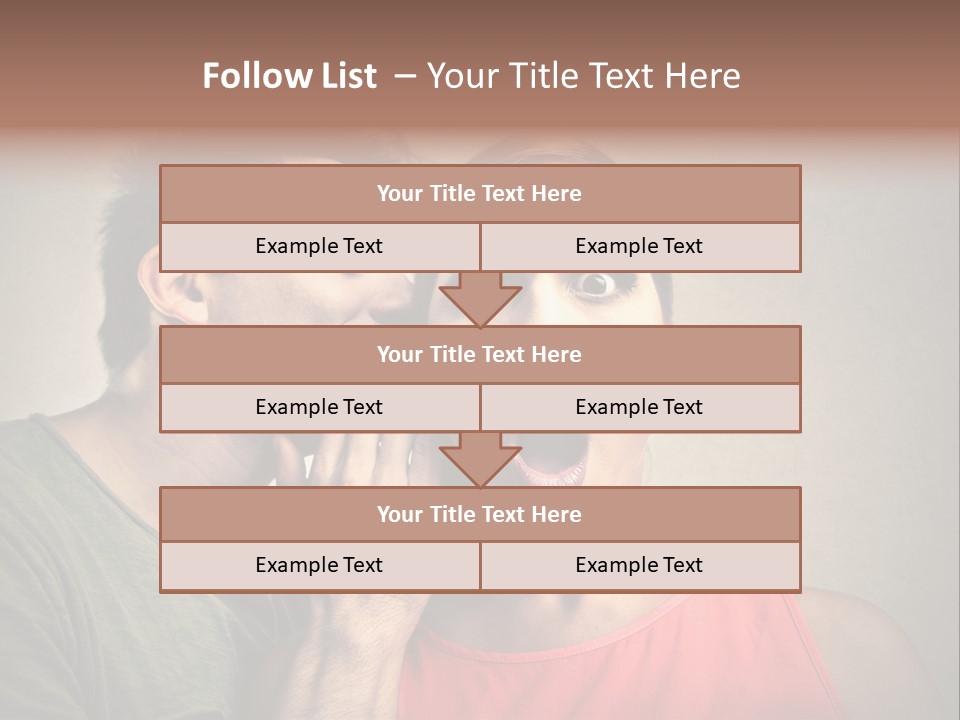 A Man And A Woman Covering Their Mouths With Their Hands PowerPoint Template