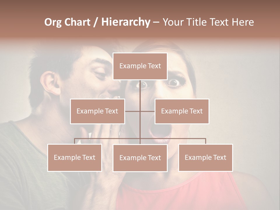 A Man And A Woman Covering Their Mouths With Their Hands PowerPoint Template