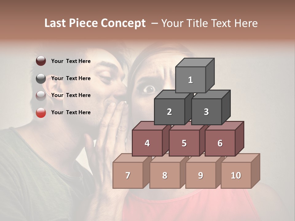 A Man And A Woman Covering Their Mouths With Their Hands PowerPoint Template