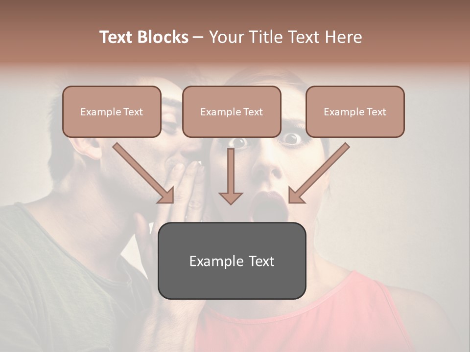 A Man And A Woman Covering Their Mouths With Their Hands PowerPoint Template