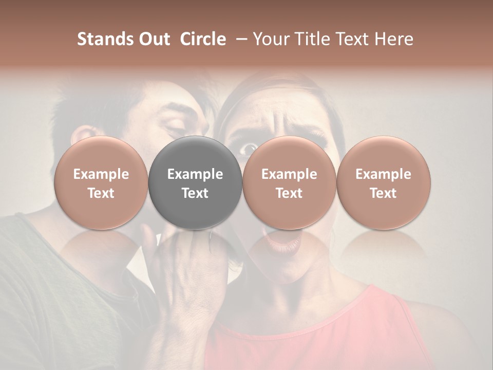 A Man And A Woman Covering Their Mouths With Their Hands PowerPoint Template