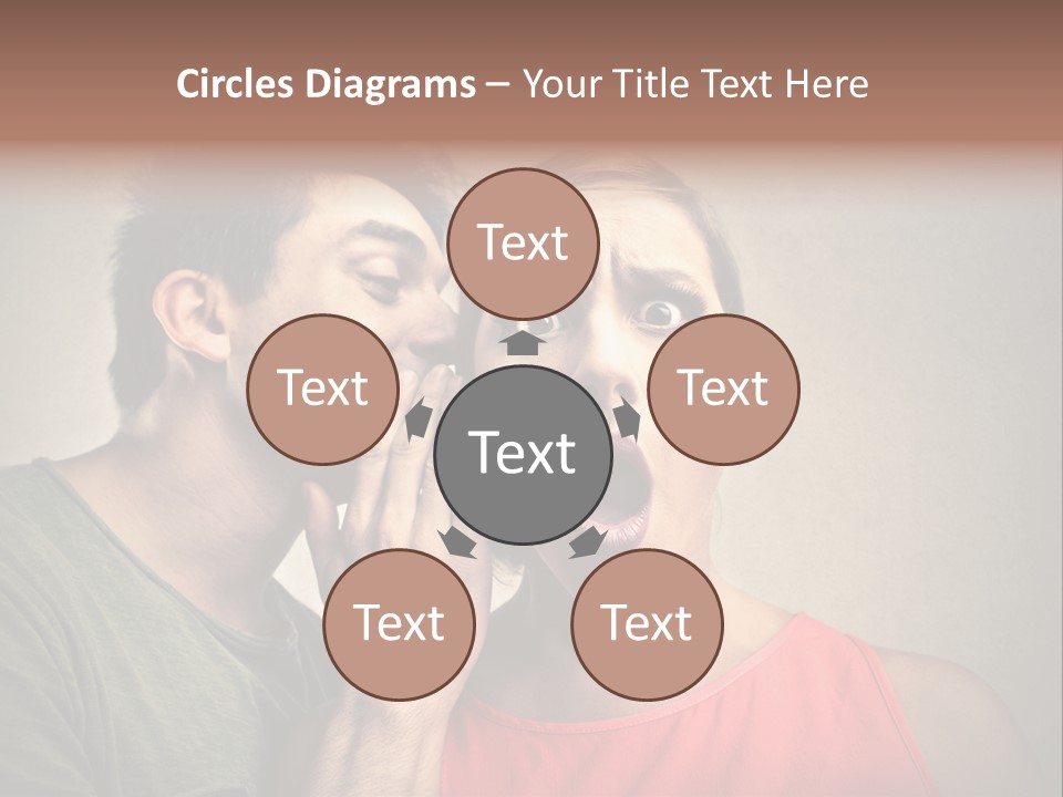 A Man And A Woman Covering Their Mouths With Their Hands PowerPoint Template