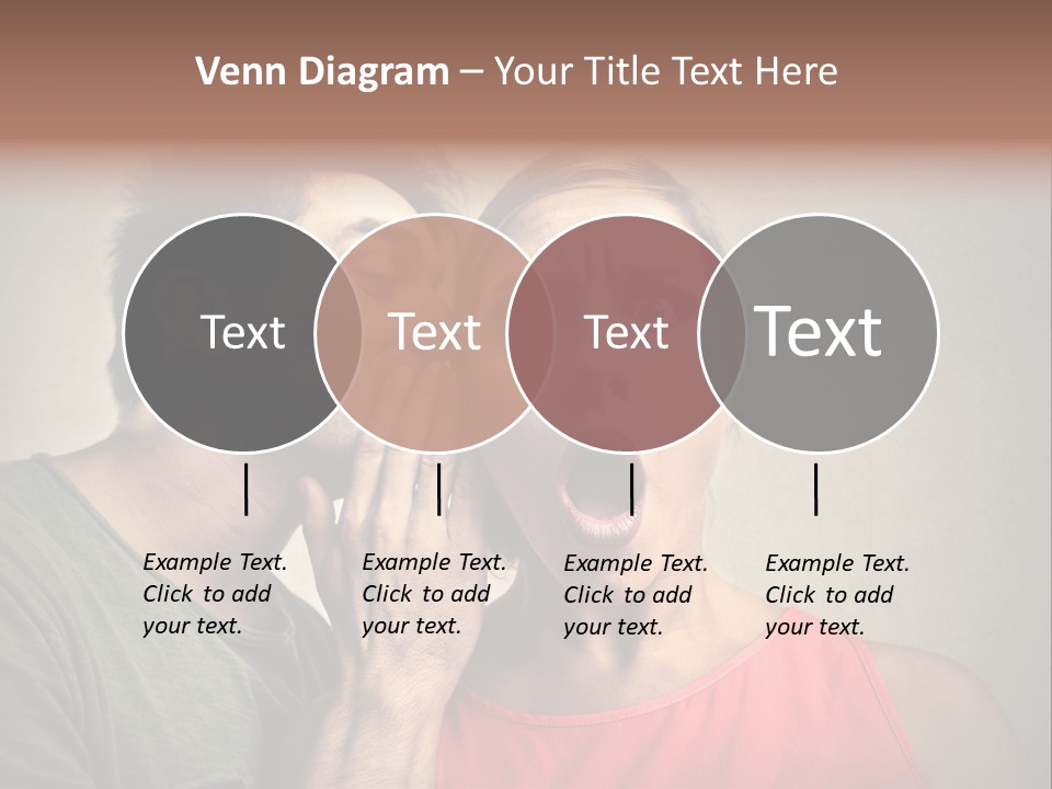 A Man And A Woman Covering Their Mouths With Their Hands PowerPoint Template