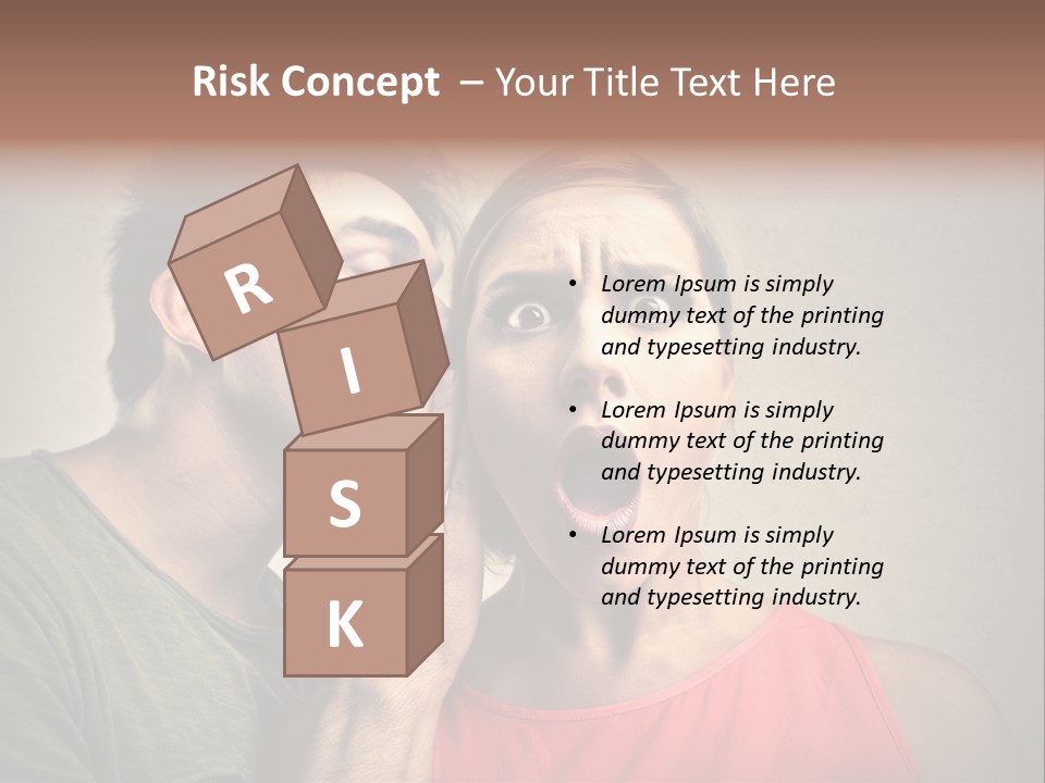 A Man And A Woman Covering Their Mouths With Their Hands PowerPoint Template