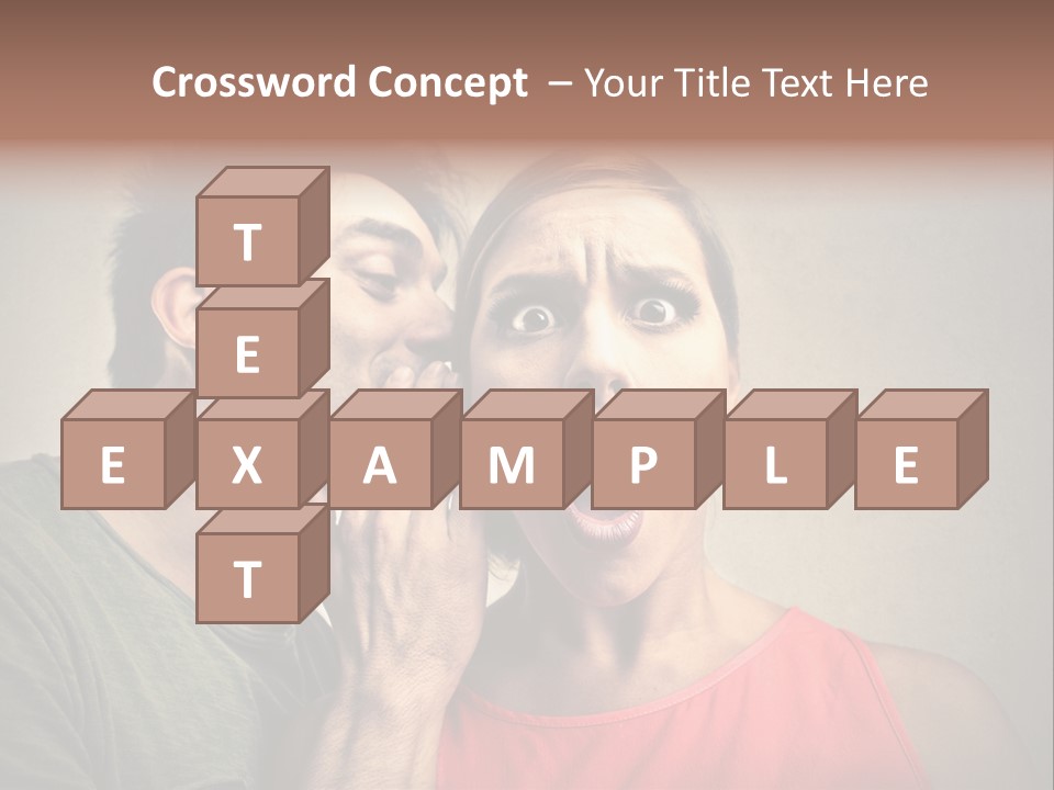 A Man And A Woman Covering Their Mouths With Their Hands PowerPoint Template