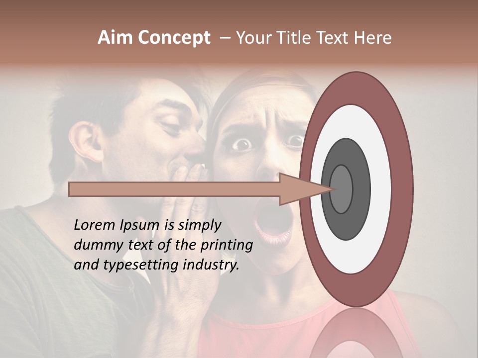 A Man And A Woman Covering Their Mouths With Their Hands PowerPoint Template