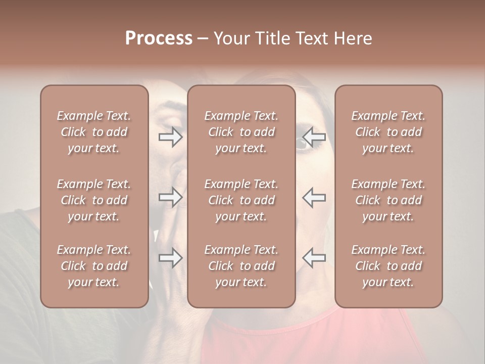 A Man And A Woman Covering Their Mouths With Their Hands PowerPoint Template
