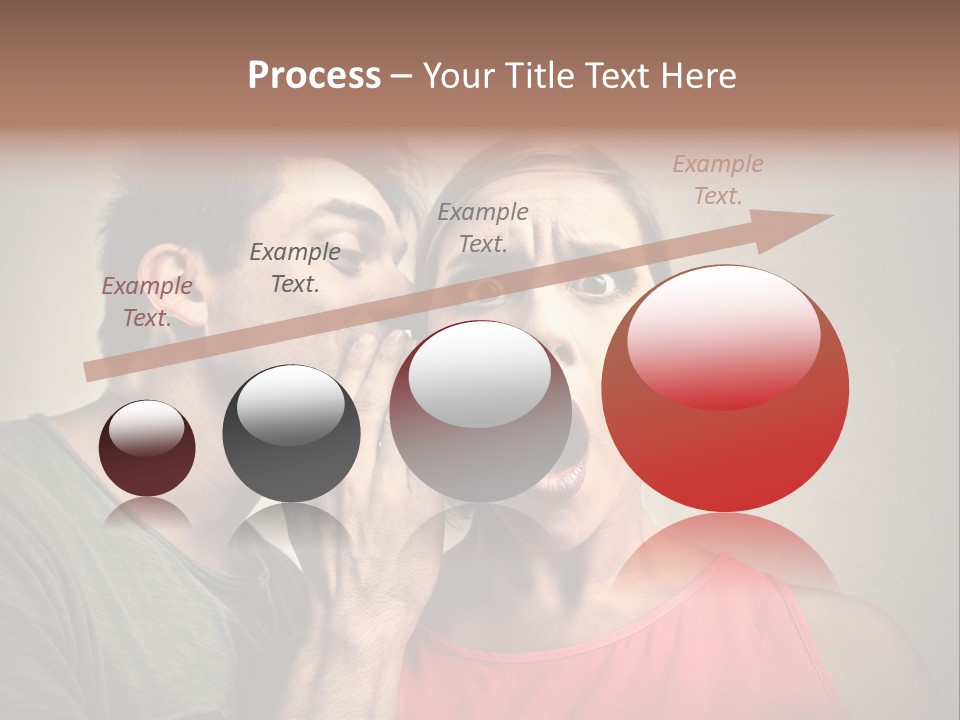 A Man And A Woman Covering Their Mouths With Their Hands PowerPoint Template