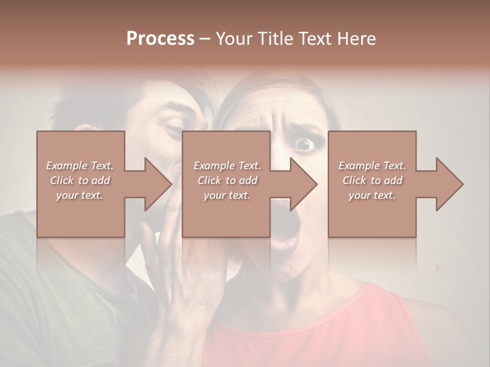 A Man And A Woman Covering Their Mouths With Their Hands PowerPoint Template