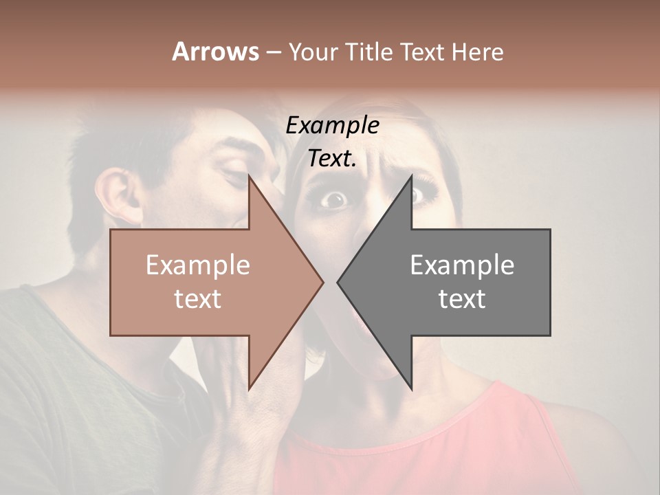 A Man And A Woman Covering Their Mouths With Their Hands PowerPoint Template