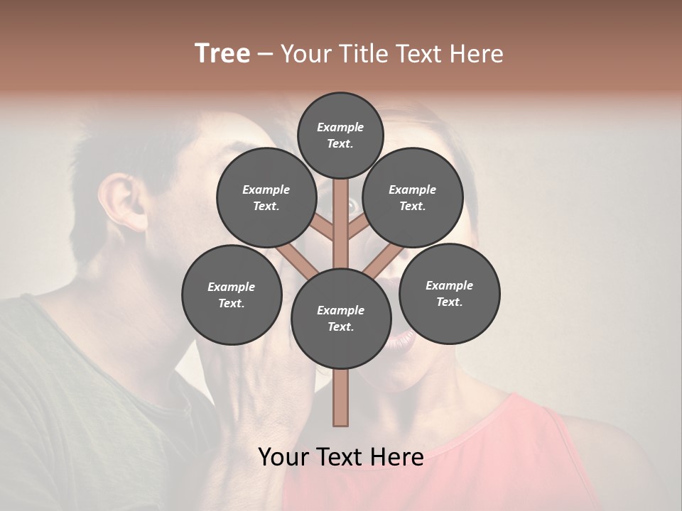 A Man And A Woman Covering Their Mouths With Their Hands PowerPoint Template