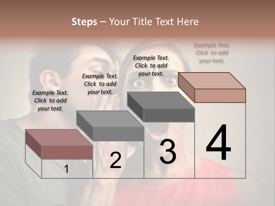 A Man And A Woman Covering Their Mouths With Their Hands PowerPoint Template