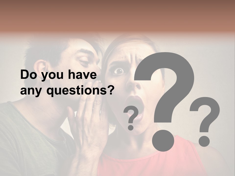 A Man And A Woman Covering Their Mouths With Their Hands PowerPoint Template