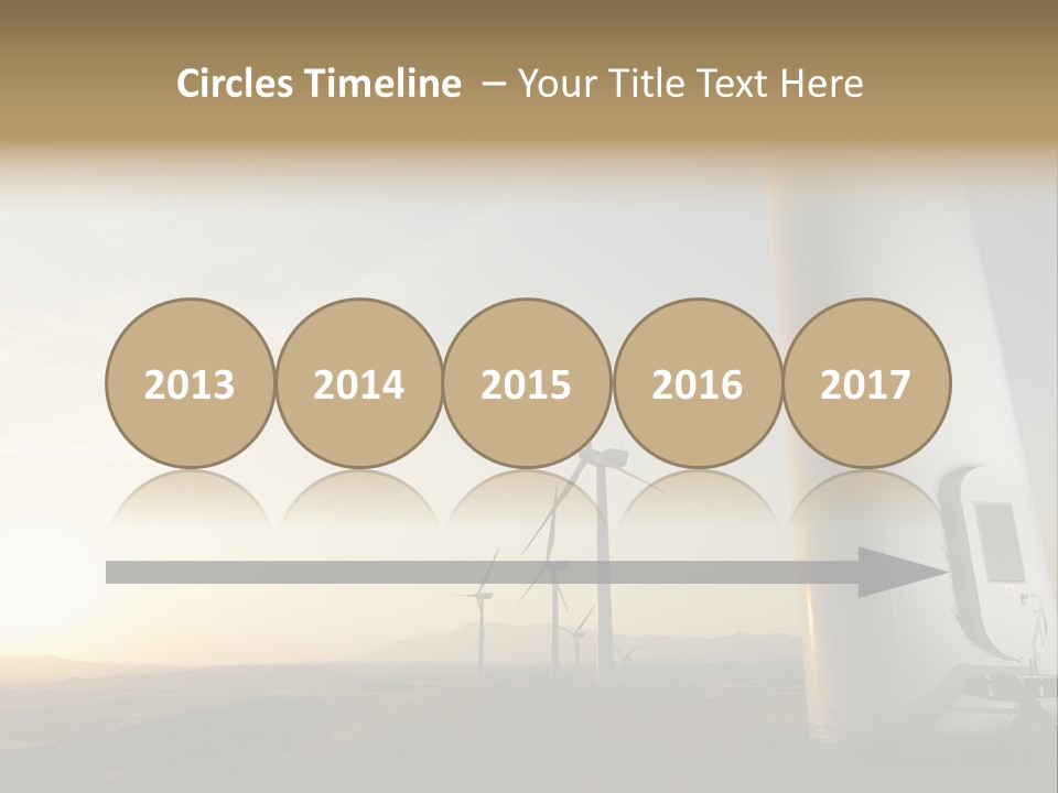 A Wind Farm With Windmills In The Background PowerPoint Template