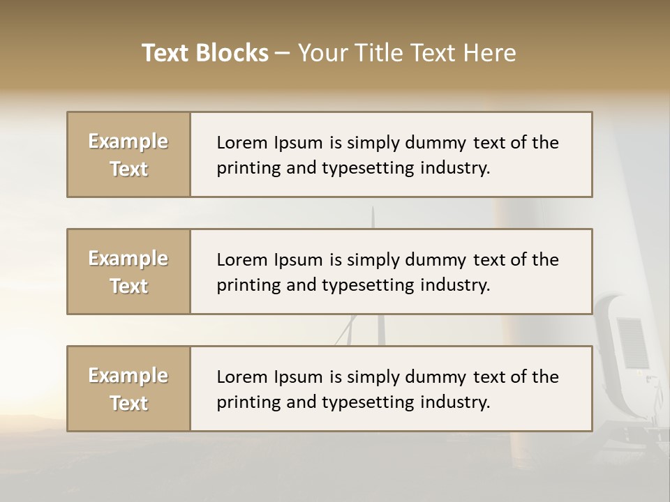 A Wind Farm With Windmills In The Background PowerPoint Template