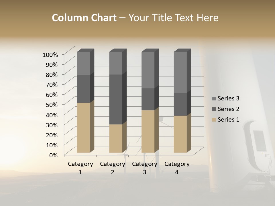 A Wind Farm With Windmills In The Background PowerPoint Template