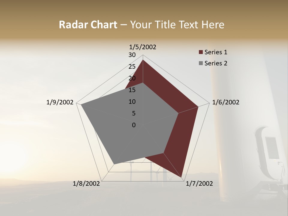 A Wind Farm With Windmills In The Background PowerPoint Template