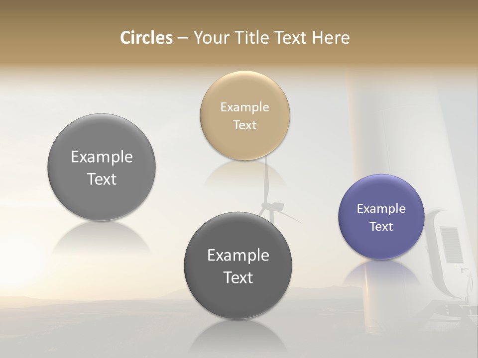 A Wind Farm With Windmills In The Background PowerPoint Template