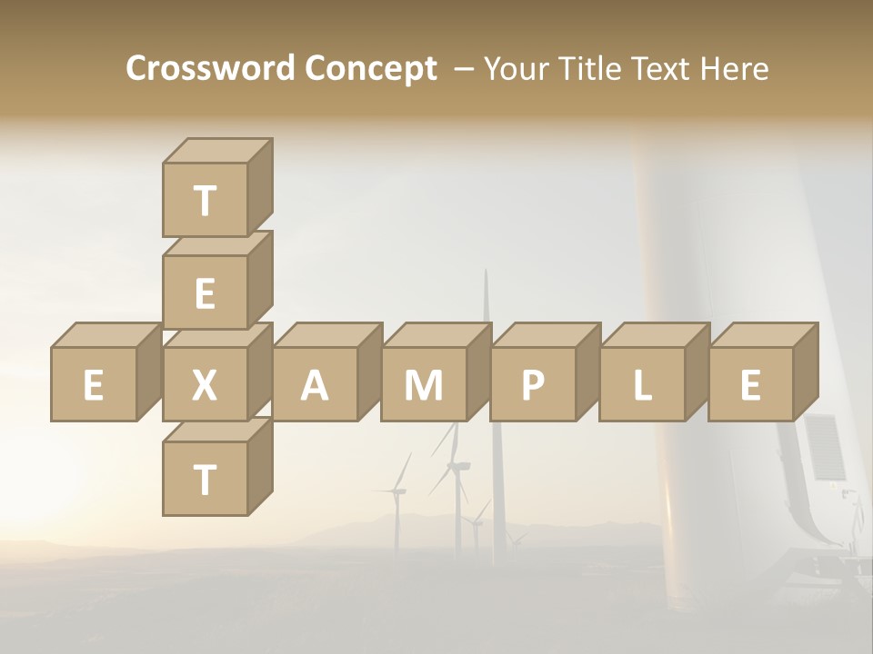 A Wind Farm With Windmills In The Background PowerPoint Template