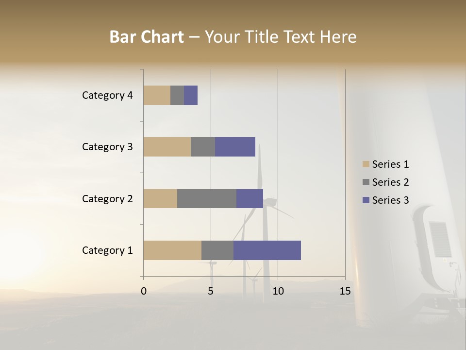 A Wind Farm With Windmills In The Background PowerPoint Template
