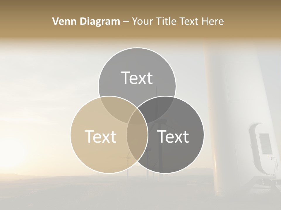 A Wind Farm With Windmills In The Background PowerPoint Template