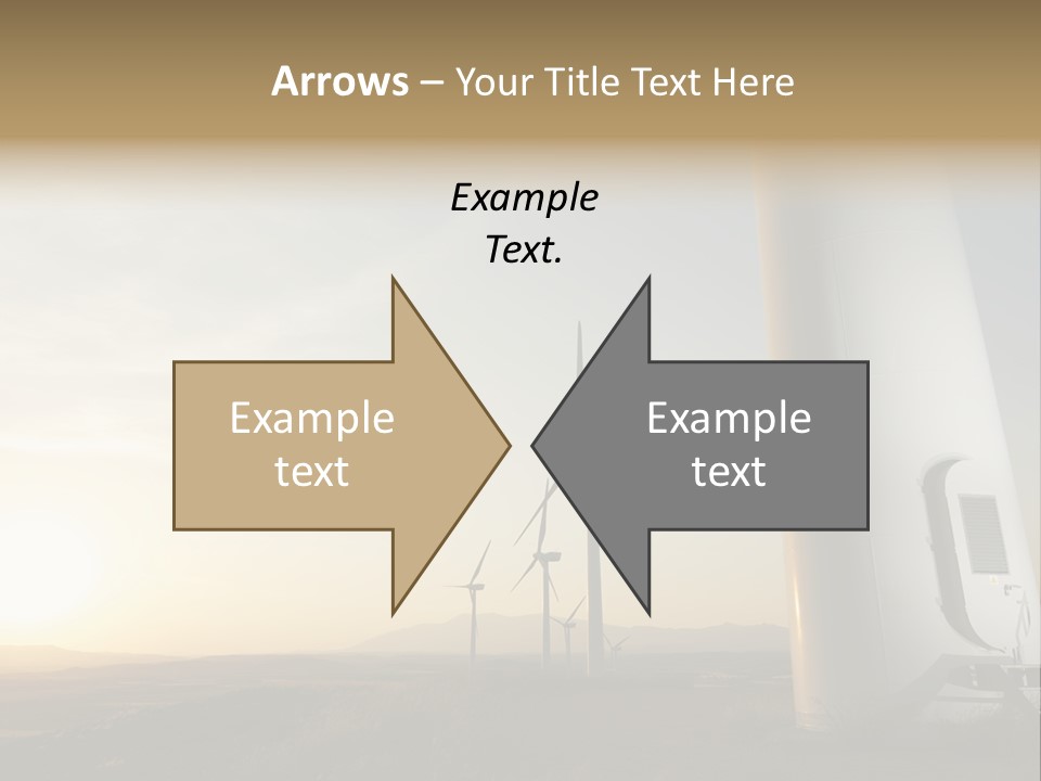 A Wind Farm With Windmills In The Background PowerPoint Template